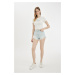 DEFACTO High Waist Cut Out Jean Shorts