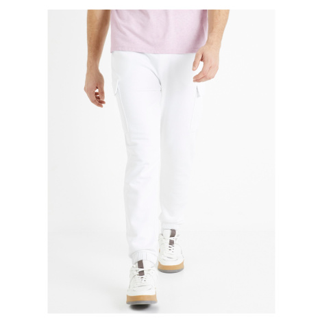 Bílé pánské kalhoty Celio Domonday