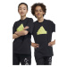 Dětské bavlněné tričko adidas černá barva, s aplikací