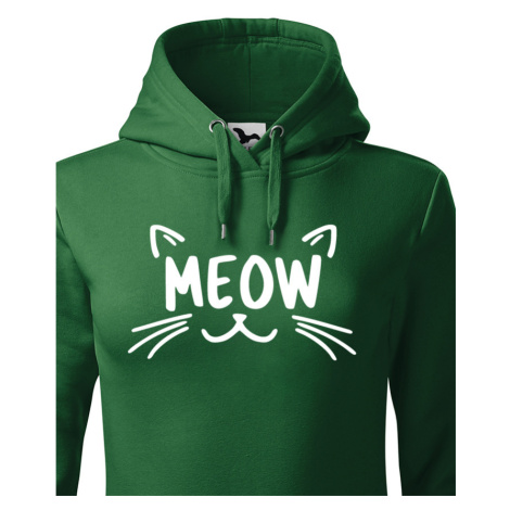 Dámská mikina s kočičím potiskem Meow - čupr tričko s kočkou BezvaTriko