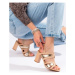 Vinceza Stylové sandály dámské na širokém podpatku ruznobarevne