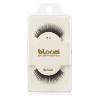 Bloom Natural nalepovací řasy z přírodních vlasů No. 1 (Black) 1 cm