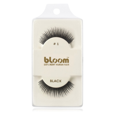 Bloom Natural nalepovací řasy z přírodních vlasů No. 1 (Black) 1 cm