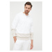 Bavlněná mikina Calvin Klein pánská, bílá barva, s potiskem