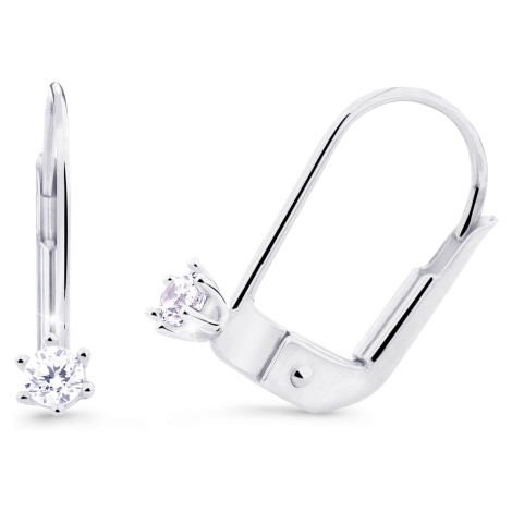 Cutie Diamonds Minimalistické náušnice z bílého zlata s brilianty DZ8020-55-00-X-2 Cutie Jewellery