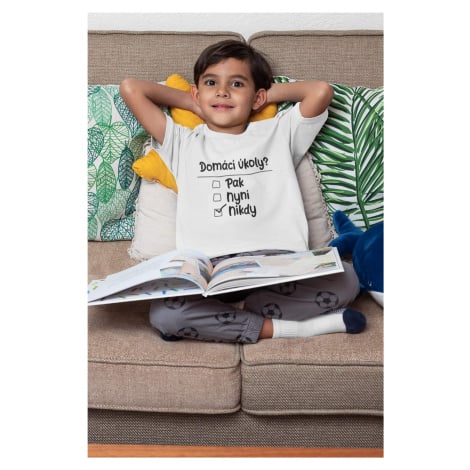 MMO Chlapecké tričko Domácí úkoly Barva: Bíla