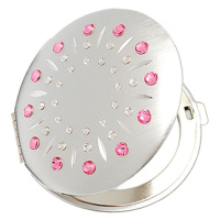 Kosmetické kapesní zrcátko se Swarovski Elements sun light rose EL-01.11