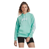 Under Armour RIVAL FLEECE GRAPHIC HDY Dámská mikina, světle modrá, velikost