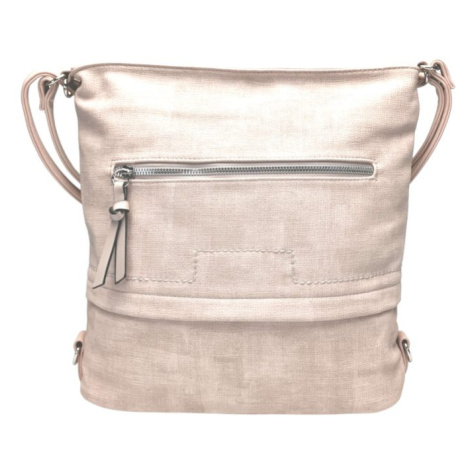 Střední béžový kabelko-batoh 2v1 s praktickou kapsou Tapple