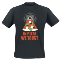Food In Pizza We Trust Tričko černá
