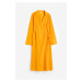 H & M - Zavinovací košilové šaty - oranžová