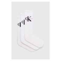 Ponožky Calvin Klein Jeans 3-pack pánské, bílá barva, 701220514