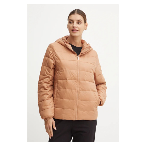 Bunda Roxy Wind Bliss Hooded dámská, hnědá barva, přechodná, ERJJK03618