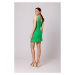 K159 Mini šaty na ramínka - zelené
