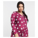 Outrageous Fortune Plus unitard pyjama in purple star print-Multi