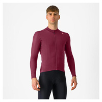 CASTELLI Cyklistický dres s dlouhým rukávem zimní - ESPRESSO THERMAL - bordó