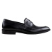 Duo Men Pánské penny loafers mokasíny alessio černá Černá