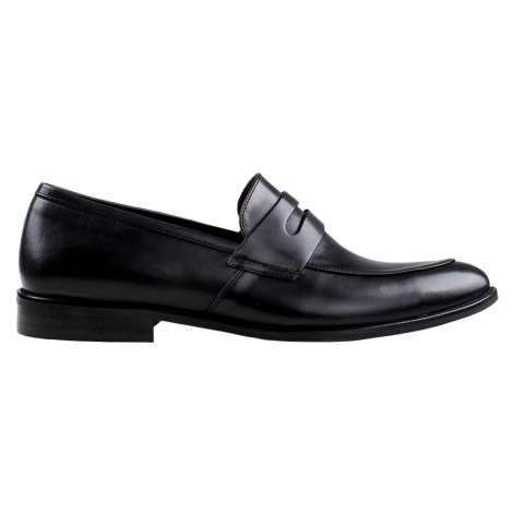 Duo Men Pánské penny loafers mokasíny alessio černá Černá