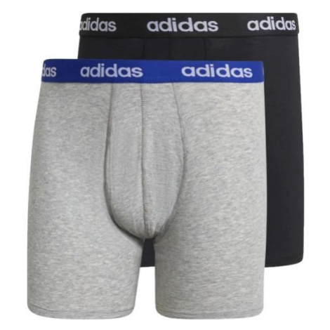 Pánské boxerky Linear Brief 2 Pack GN2072 Šedá / černá - Adidas