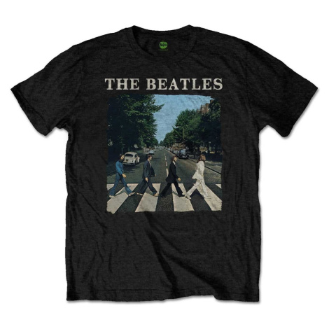 The Beatles Tričko Abbey Road & Logo Unisex Black