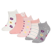 DEFACTO Girl's 5-Piece Cotton Long Socks