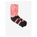 Sada dvou párů ponožek v černo-růžové a bílé barvě Quiksilver - Pánské
