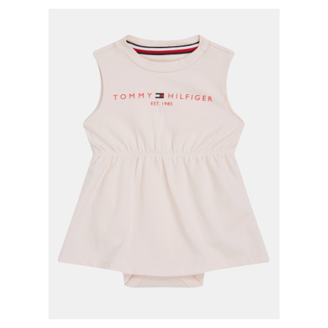 Světle růžové holčičí šaty Tommy Hilfiger