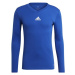 adidas TEAM BASE LONG SLEEVE TEE Pánské fotbalové triko, modrá, velikost