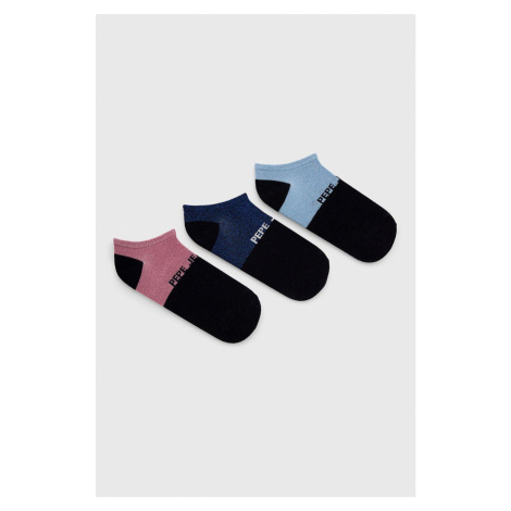 Ponožky Pepe Jeans Wencie (3-pack) dámské, tmavomodrá barva