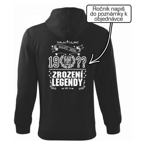 Zrození legendy - moravská orlice - Mikina s kapucí na zip trendy zipper