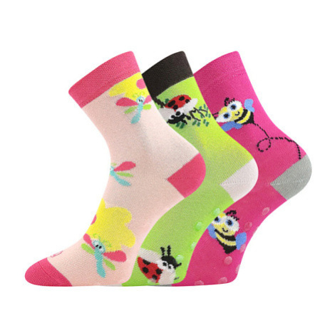 Lonka Woodik Abs Dětské trendy ponožky - 3 páry BM000003339900100168 mix holka