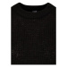 Ladies Short Waffle Sweater - black