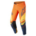 ALPINESTARS TECHSTAR FACTORY kalhoty oranžová/tmavá modrá/žlutá