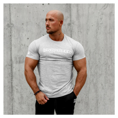 Pánské fitness tričko Iron Aesthetics Unbroken, šedé