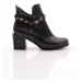 DGN 810-22k Women's Heeled Boots with Buckle Detail.