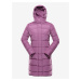 Růžový dámský zimní prošívaný kabát ALPINE PRO EDORA