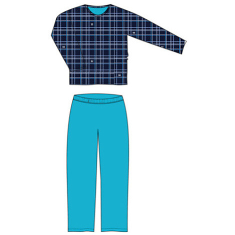 Lonka Lopping Pánské pyžamo s dlouhým rukávem BM000001489300100723 kostky