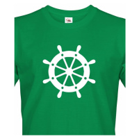Pánské tričko pro zadáky s kormidlem - tričko na vodu pro kapitána lodi