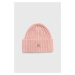 Čepice z vlněné směsi Tommy Hilfiger růžová barva, AW0AW15779