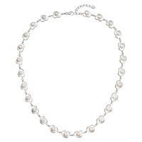 Evolution Group Stříbrný náhrdelník s říčními perlami ve stříbře 22048.1