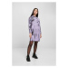 Ladies Oversized Tie Dye Hoody Dress - black/lavender