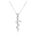 Beneto Stříbrný náhrdelník s přívěskem Aeskulapova hůl AGS1152/47 (řetízek, přívěsek)