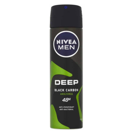 Nivea Men Sprej Antiperspirant Deep Black Carbon Amazonia Deodorant Ve Spreji 150 ml