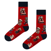 Ponožky John Frank JFLSFUN-CH35 Vánoce | červená