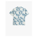 Koton Boys' Linen Shirt Floral Pattern Short Sleeved With Pocket.