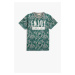 Koton Summer Themed Motto Printed Short Sleeve T-Shirt