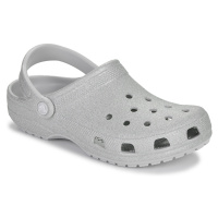 Crocs Classic Glitter Clog Stříbrná