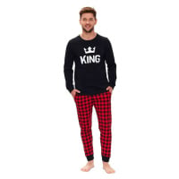 DN Nightwear Pánské pyžamo King černé