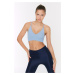 Trendyol Light Blue Supported/Styling String Strap Knitted Sports Bra