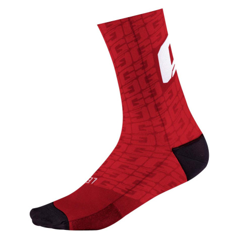GAERNE Cyklistické ponožky klasické - MONOGRAM - červená